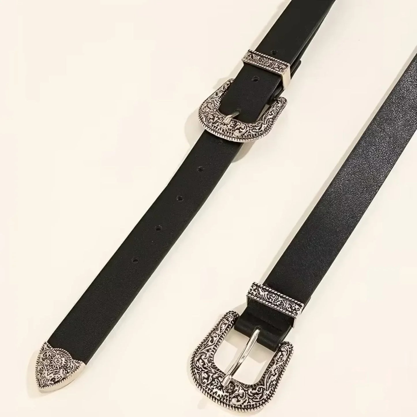 Adjustable Protective Piece Belt For Women, Fashion Jeans, Black Round Buckle Belt, Mujer PU Leather Belt Accessorize