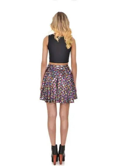 1pcs/lot Sexy Women Skirt Fashion summer spring Skirts S-4XL High Waist Pleated Mermaid Scales skirt