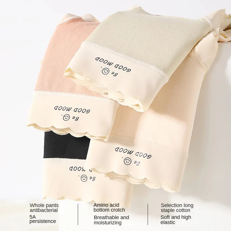 3PCS Female Underwear Antibacterial Pure Cotton Sexy Mid-rise Cotton Panties Woman Traceless Fashions Women's Intimate Intimates