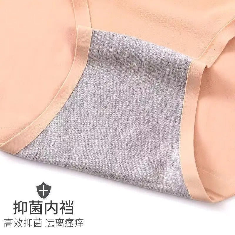 45-100kg Thin Large Plus Size Silky High Waist Ice Silk Seamless Fat Belly Underwear Women's Summer Lingerie Femme
