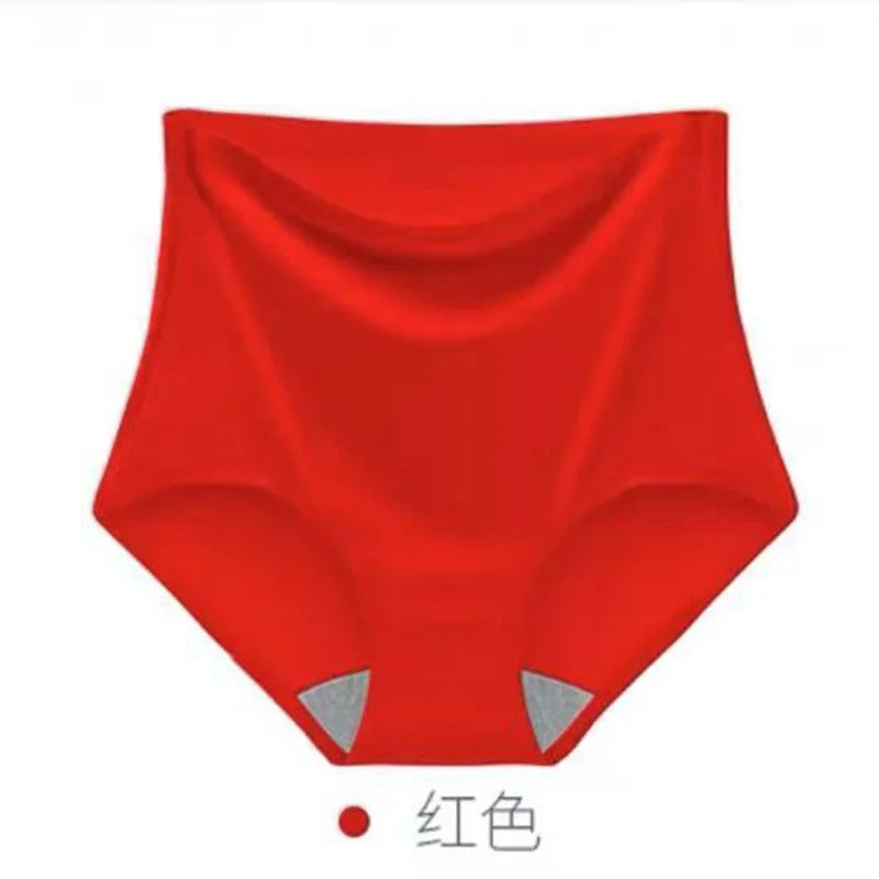 45-100kg Thin Large Plus Size Silky High Waist Ice Silk Seamless Fat Belly Underwear Women's Summer Lingerie Femme