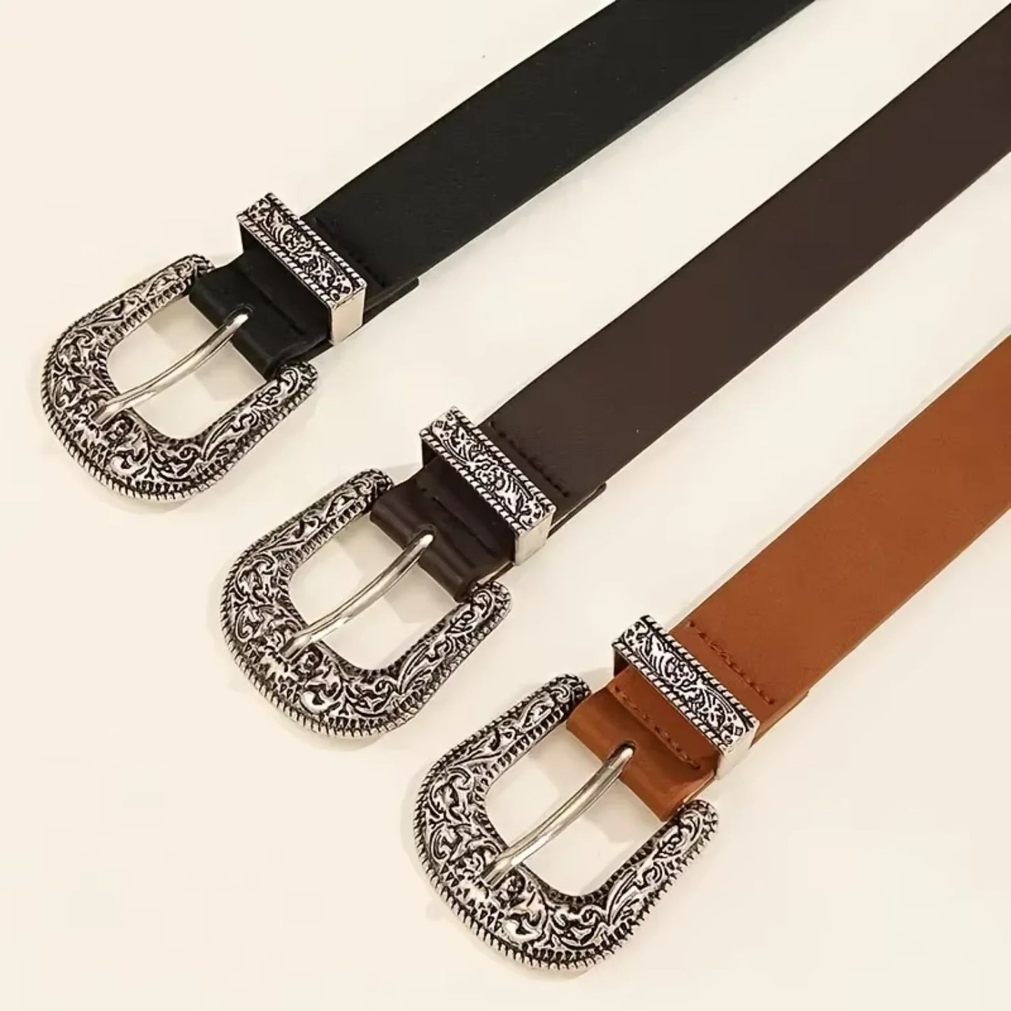 Adjustable Protective Piece Belt For Women, Fashion Jeans, Black Round Buckle Belt, Mujer PU Leather Belt Accessorize